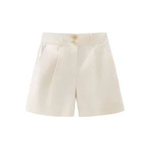Woolrich Casual Denim Shorts , Beige , Dames , Maat: XL