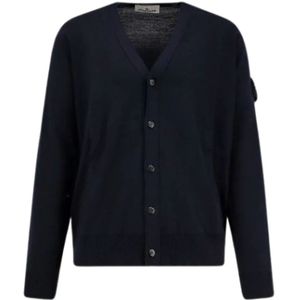 Stone Island, Heren, Truien, Blauw, Maat: XL