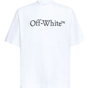 Off White, Heren, Tops, Wit, Maat: L Katoen,