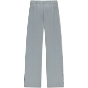 Stella McCartney, Dames, Broeken, Grijs, Maat: XS Wol,