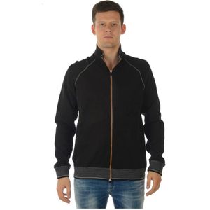 Armani Jeans, Heren, Sweatshirts & Hoodies, Zwart, Maat: XL Katoen,