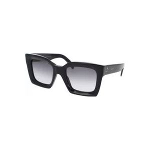 Celine Geometrische zonnebril met grijze verloopglazen , Black , unisex , Maat: 51 MM