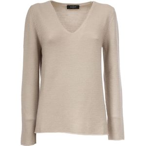 Gran Sasso, Dames, Truien, Beige, Maat: 2XL Wol,