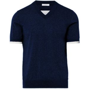 Paolo Pecora, Dames, Truien, Blauw, Maat: XL