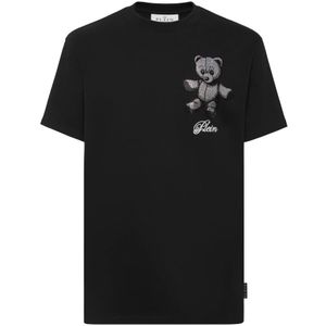 Philipp Plein, Heren, Tops, Zwart, Maat: XL Katoen,