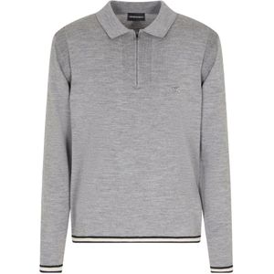 Emporio Armani, Heren, Truien, Grijs, Maat: M Wol,