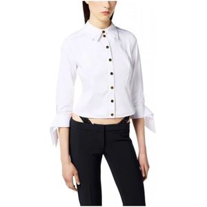Elisabetta Franchi, Dames, Blouses & Shirts, Wit, Maat: M