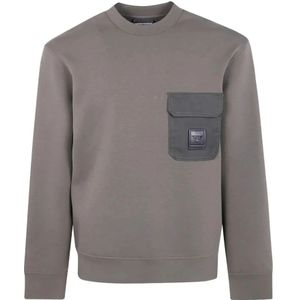 Emporio Armani, Heren, Sweatshirts & Hoodies, Grijs, Maat: XL Jersey,