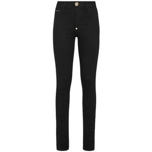 Philipp Plein, Dames, Jeans, Zwart, Maat: W33 Denim,
