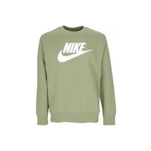 Nike Grafische Crewneck Sweatshirt voor Mannen , Green , Heren , Maat: S