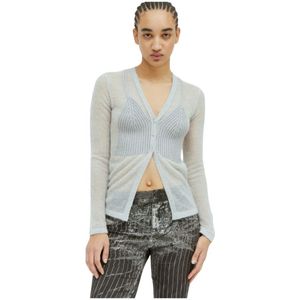 Diesel, Dames, Tops, Grijs, Maat: M Wol,