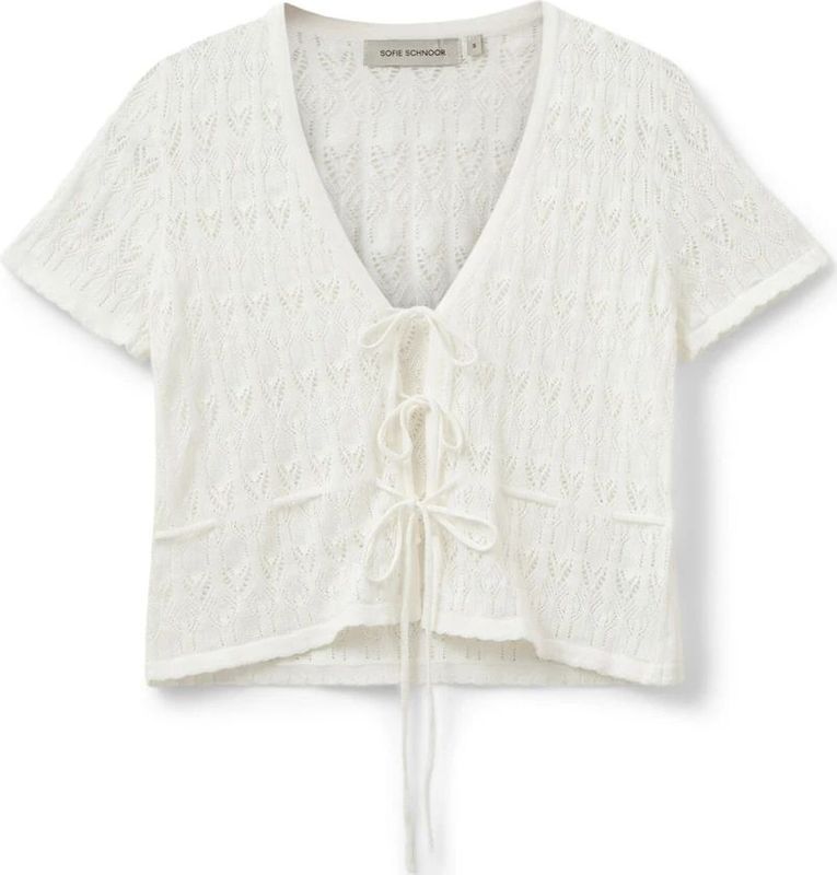 Sofie Schnoor - Floriana - Blouse - Crème - Gehaakt Kantmotief