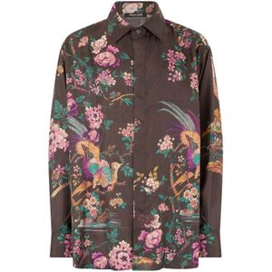 Roberto Cavalli, Heren, Overhemden, Veelkleurig, Maat: L Zijde,