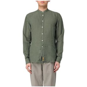 B.D Baggies, Heren, Overhemden, Groen, Maat: S Linnen,