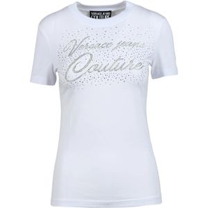 Versace Jeans Couture, Dames, Tops, Wit, Maat: S Katoen,