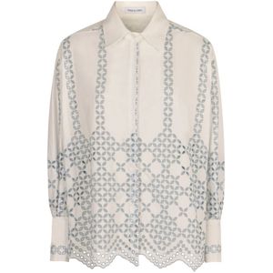 Raquel Diniz, Dames, Blouses & Shirts, Wit, Maat: M Katoen,