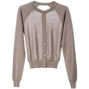 Moschino, Dames, Truien, Beige, Maat: XS Zijde,