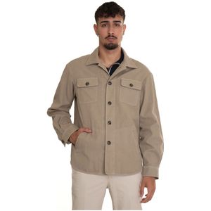 Fay, Heren, Jassen, Beige, Maat: L Katoen,