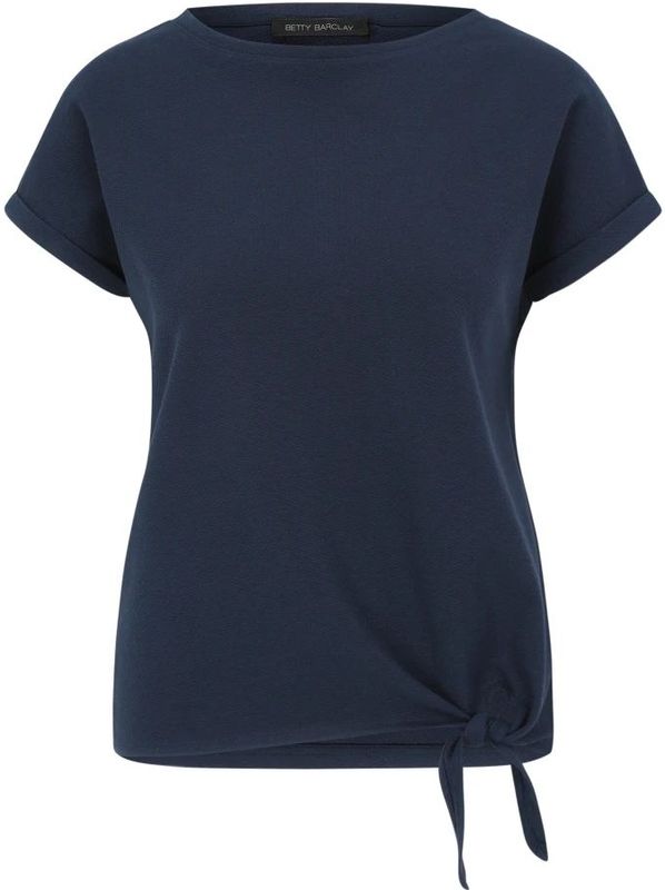 Betty Barclay - Shirt - Blauw - Dames - Korte Mouwen met Strik