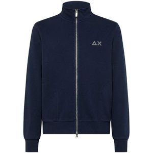 Sun68, Heren, Sweatshirts & Hoodies, Blauw, Maat: M