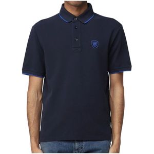 Blauer, Heren, Tops, Blauw, Maat: L Katoen,