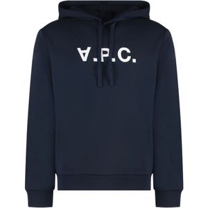 A.p.c., Heren, Sweatshirts & Hoodies, Blauw, Maat: M Katoen,