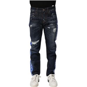 Dolce & Gabbana, Heren, Jeans, Blauw, Maat: XS Denim,
