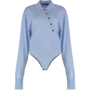 Jacquemus, Dames, Tops, Blauw, Maat: M Wol,