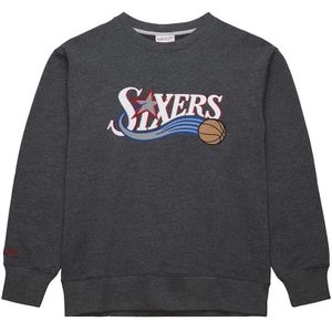 Mitchell & Ness, Heren, Sweatshirts & Hoodies, Grijs, Maat: 2XL Leer,