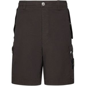 Stone Island, Heren, Korte broeken, Grijs, Maat: W33 Katoen,