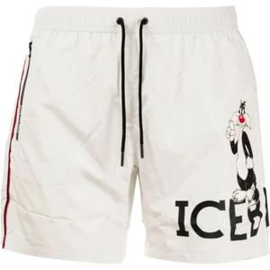 Iceberg, Heren, Badkleding, Wit, Maat: S Poliester,