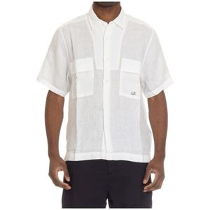 C.p. Company, Heren, Overhemden, Wit, Maat: XL Linnen,