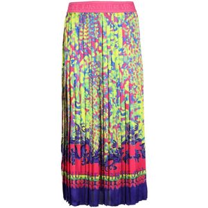 Versace Jeans Couture, Dames, Rokken, Veelkleurig, Maat: 2XS Poliester,