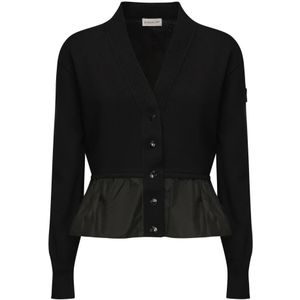 Moncler, Dames, Truien, Zwart, Maat: XS Taf,