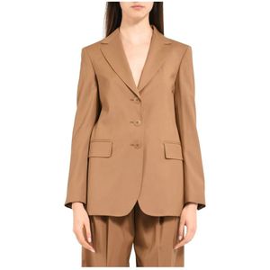 Max Mara Studio, Dames, Jassen, Geel, Maat: S Wol,