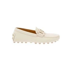 Tod's Witte platte schoenen voor vrouwen , White , Dames , Maat: 39 1/2 EU