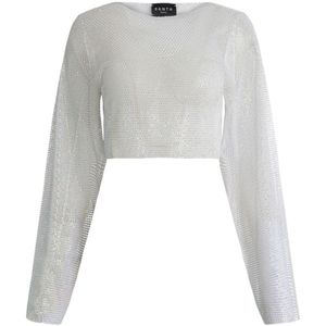 Santa Brands, Dames, Tops, Wit, Maat: M Katoen,