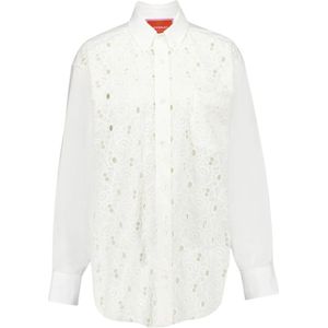 La DoubleJ, Dames, Blouses & Shirts, Wit, Maat: M Katoen,