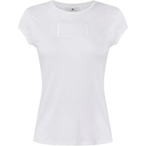 Elisabetta Franchi, Dames, Tops, Wit, Maat: M Jersey,