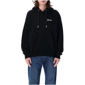 Off White, Heren, Sweatshirts & Hoodies, Zwart, Maat: M Katoen,