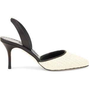 Manolo Blahnik, Dames, Schoenen, Beige, Maat: 36 1/2 EU Leer,