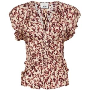 Isabel Marant, Dames, Blouses & Shirts, Bruin, Maat: XS Zijde,