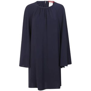 Max Mara Studio, Dames, Jurken, Blauw, Maat: M Poliester,