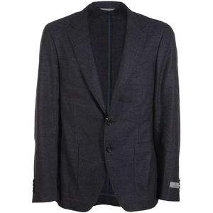 Canali, Heren, Jassen, Grijs, Maat: S Wol,