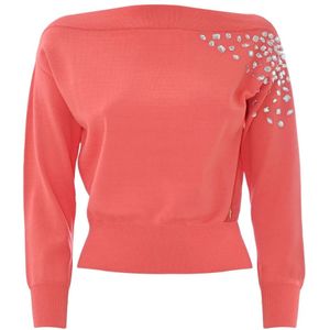 Kocca, Dames, Truien, Roze, Maat: L Viscose,