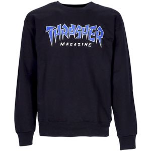 Thrasher, Heren, Sweatshirts & Hoodies, Zwart, Maat: S Katoen,