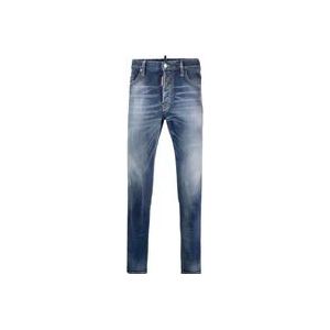 Dsquared2 Slim-Fit Blauwe Denim Jeans , Blue , Heren , Maat: 2XL