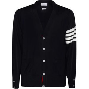 Thom Browne, Heren, Truien, Blauw, Maat: L Wol,