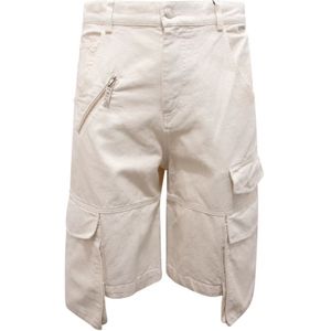 Gcds, Heren, Korte broeken, Wit, Maat: S Denim,