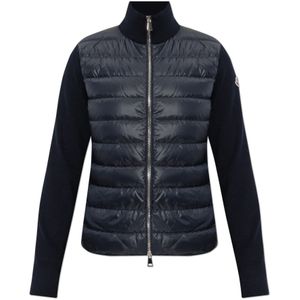 Moncler, Dames, Truien, Blauw, Maat: S Wol,